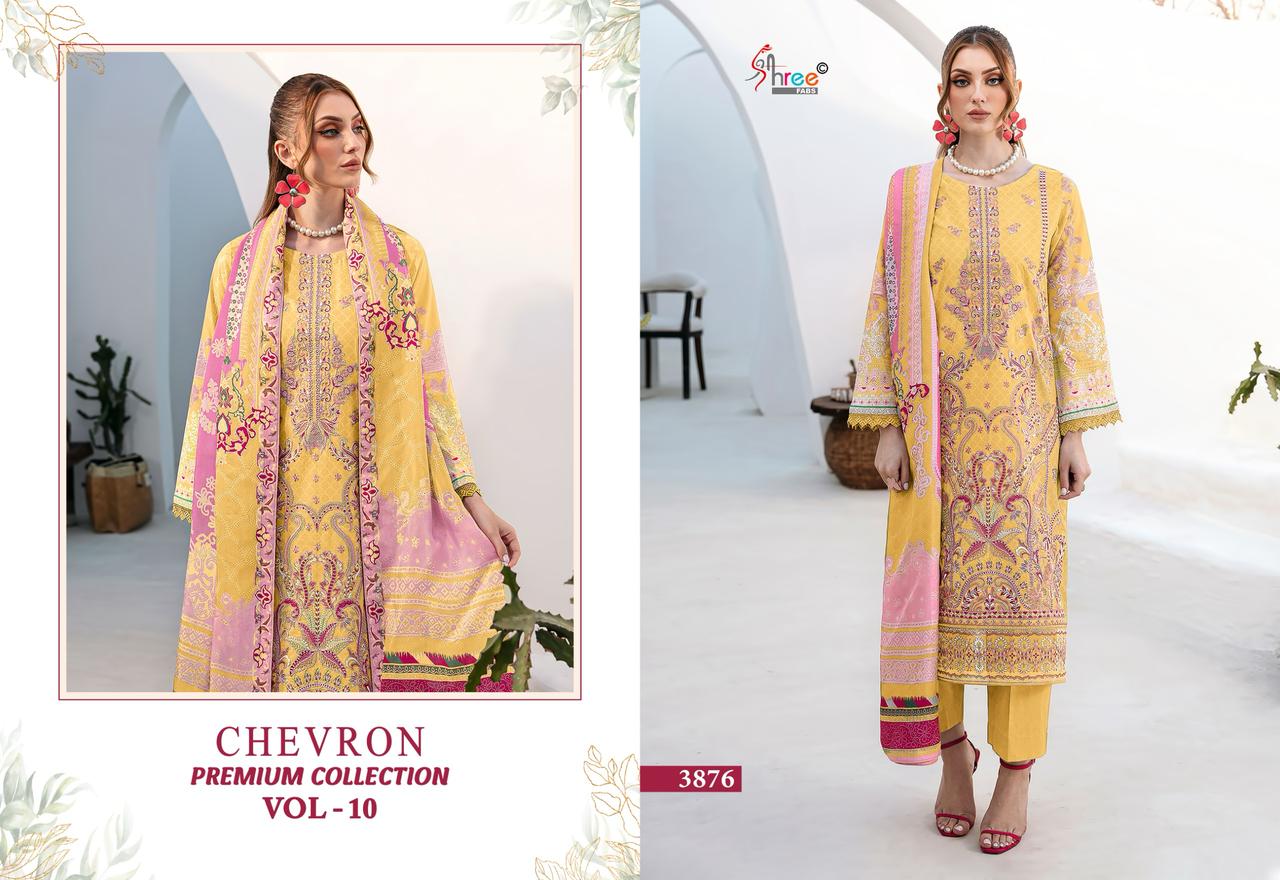 Chevron Premium Collection Vol 10 By Shree Cotton Pakistani Suits Exporters In India